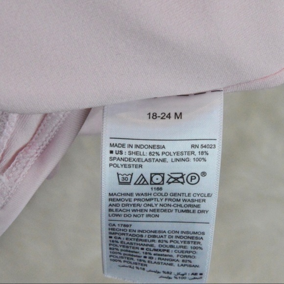 Old Navy 18-24 M Girls One Piece Swimsuit, Blush - Picture 4 of 7